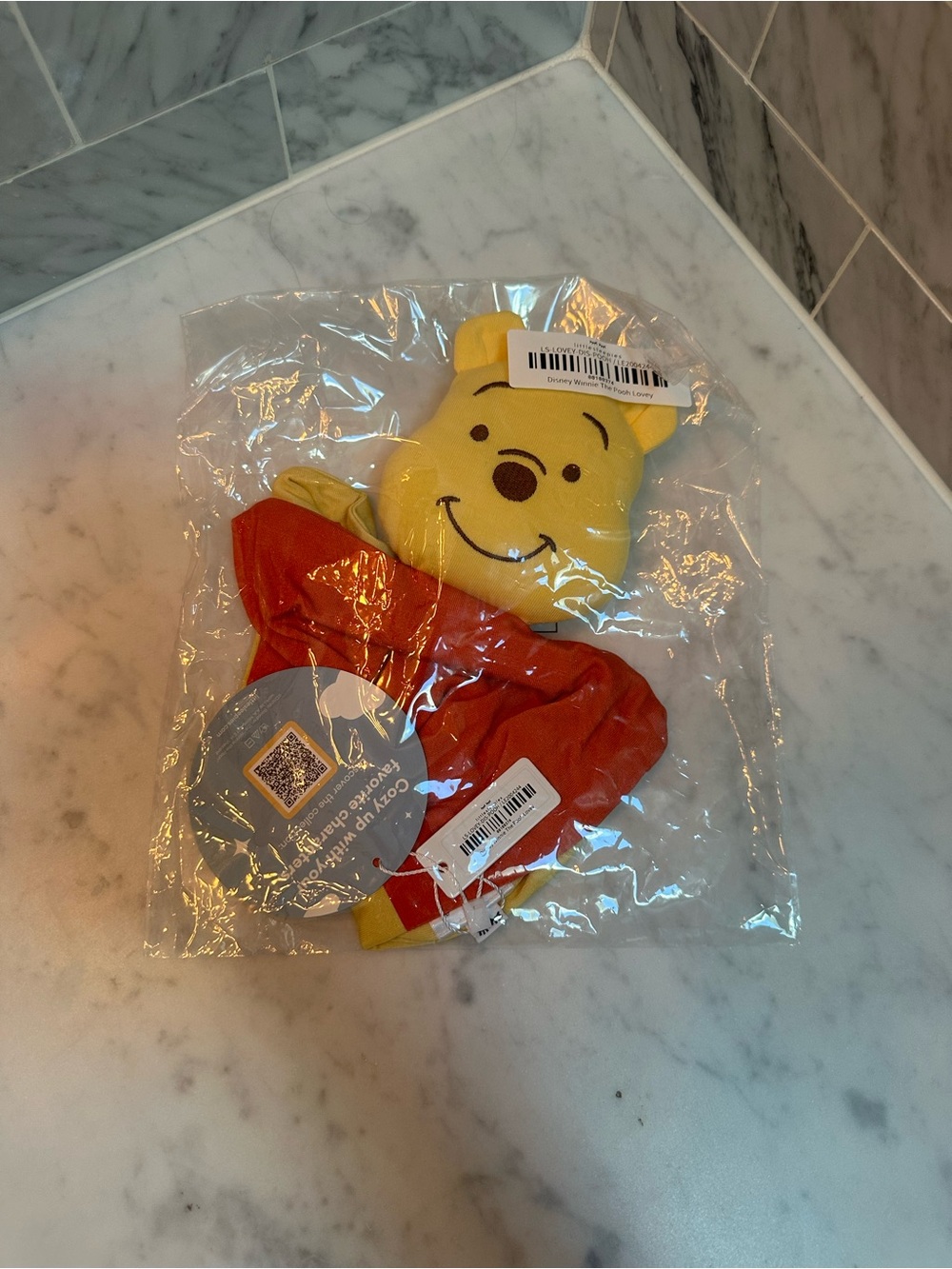 Little Sleepies Yellow & Red Bear Hand Puppet